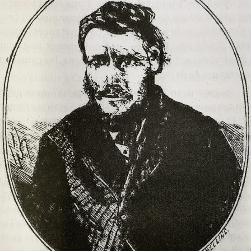 Olivier Gallien, qui a été accusé du meurtre de Xavier Paulin le 20 avril 1874, sur l’île de Caraquet. Collection Fidèle Thériault.